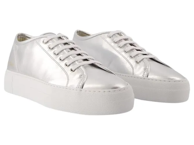 Autre Marque Torneo Super Shiny Sneakers - COMMON PROJECTS - Cuero - Plata Metálico 