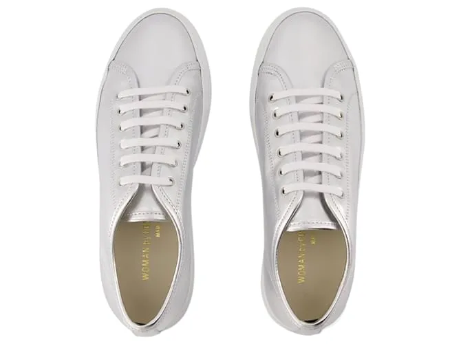 Autre Marque Torneo Super Shiny Sneakers - COMMON PROJECTS - Cuero - Plata Metálico 