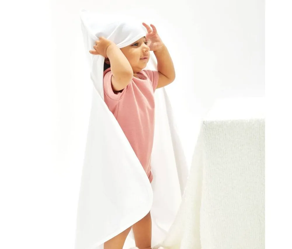 Babybugz BZ024 - BABY HOODED BLANKET - White / White