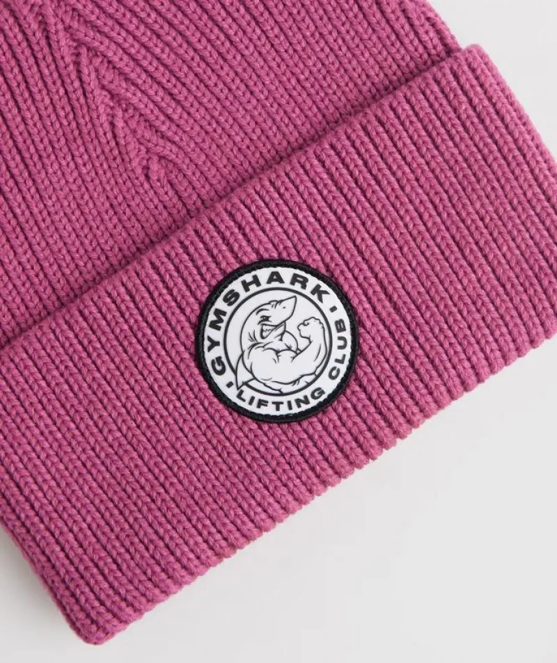 Beanies Gymshark Legacy Deep Cuff Beanie Rosas Oscuro | 847392-VCM