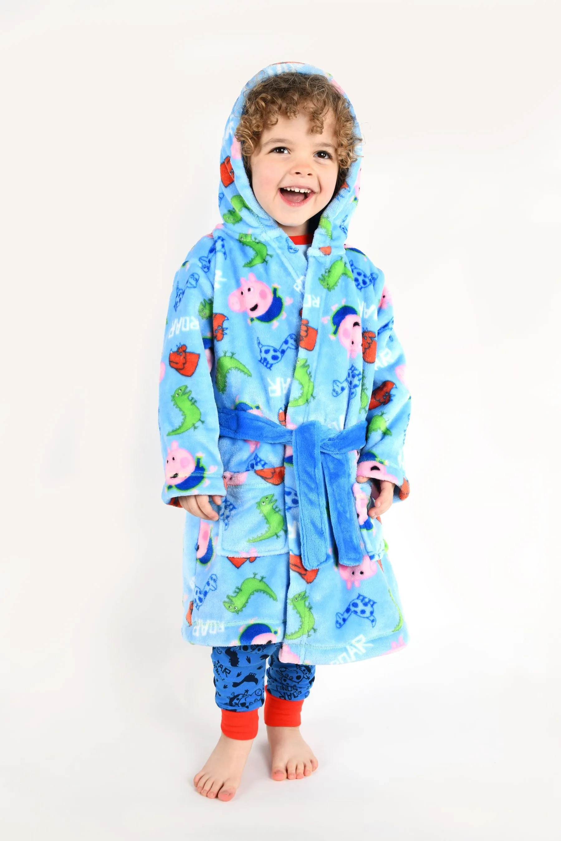 Brand Threads George Pig Boys Hooded Dressing Gown