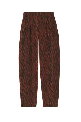 Debra, printed silk trousers