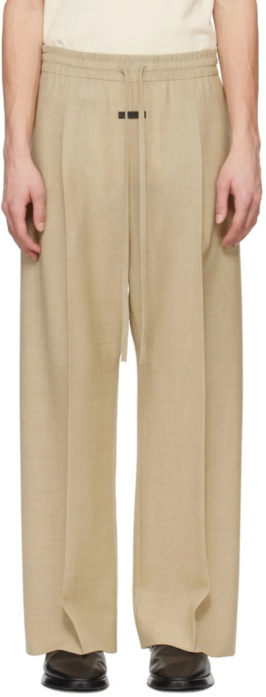 Fear of God Beige Wide-Leg Trousers