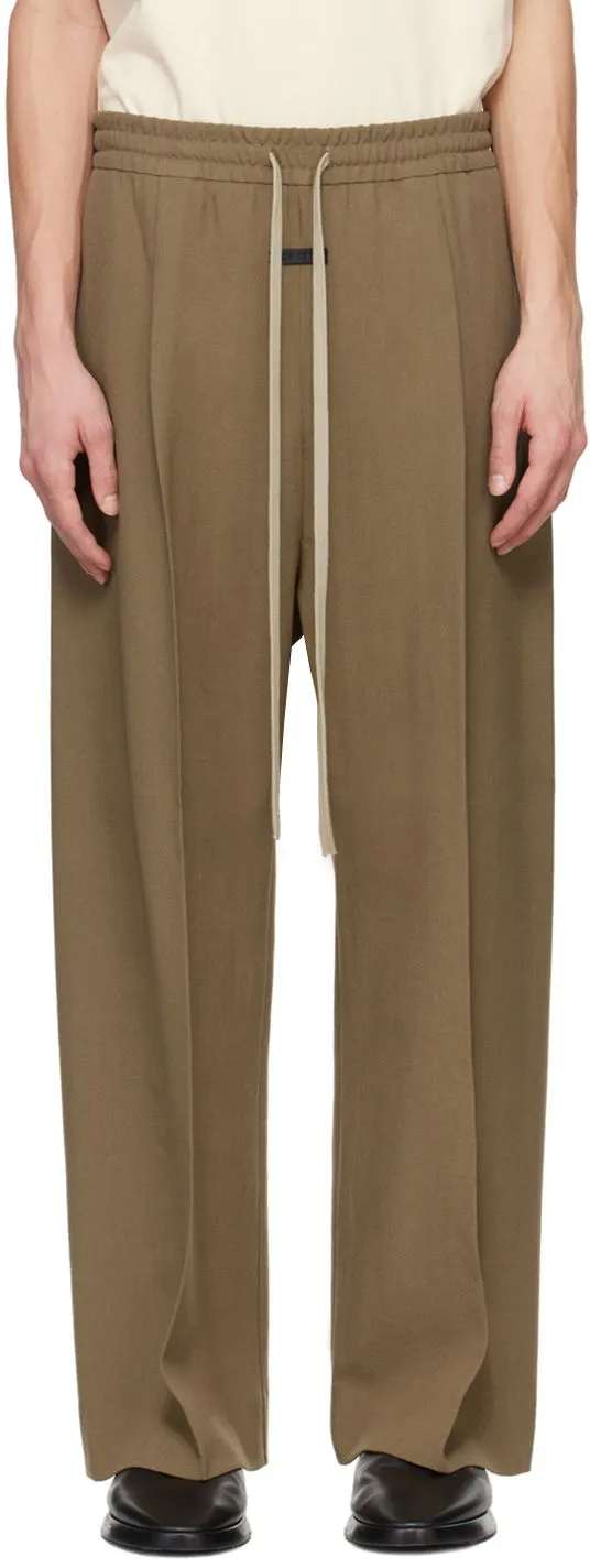 Fear of God Brown Pleated Trousers