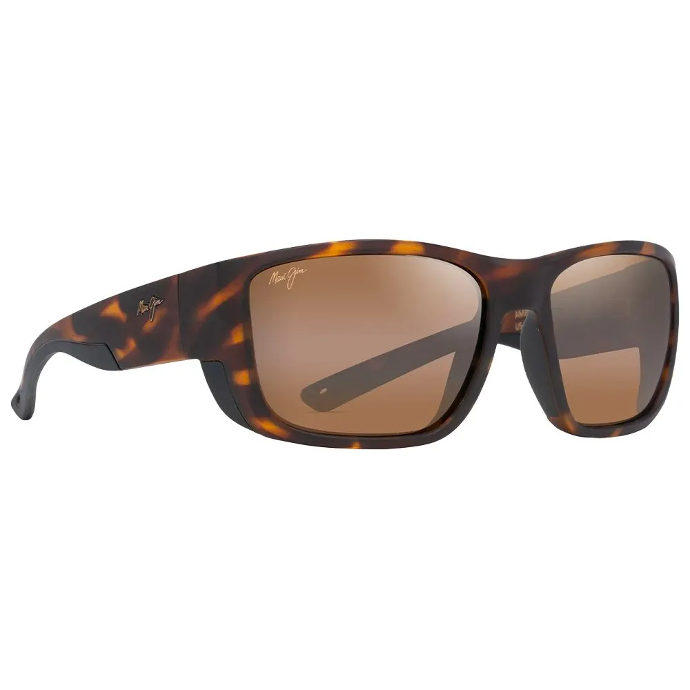 Gafas Maui Jim Amberjack Tortue Mate Hcl Bronze Mineral Superthin