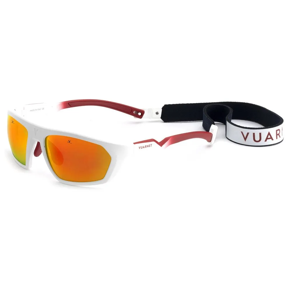 Gafas Vuarnet Air 2010 Large Blanc Mat Rouge Pure Grey Red Flashed