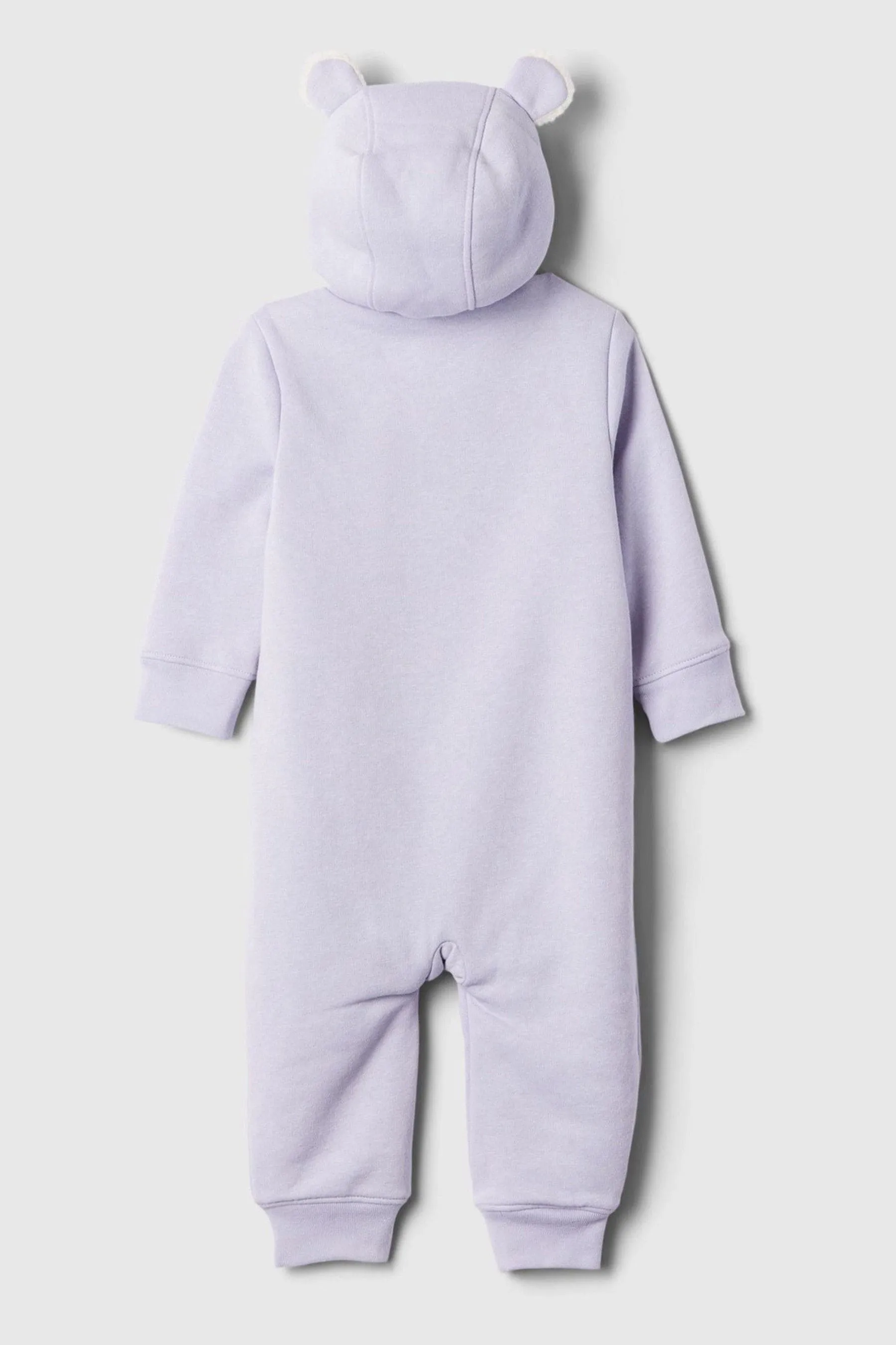 Gap Logo Sherpa Lined Zip Hooded All in One (Newborn - 24 meses)