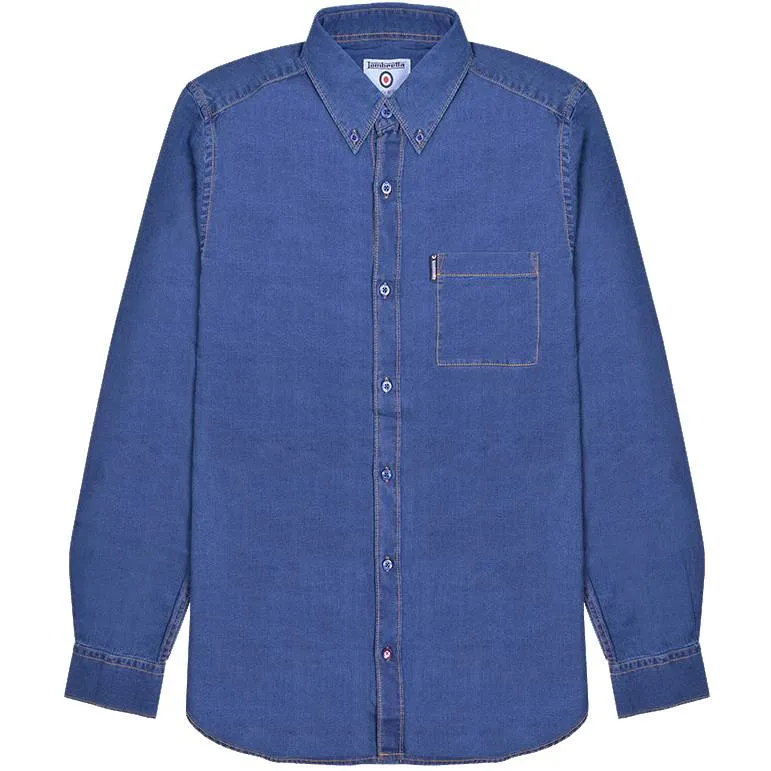 Lambretta Denim Hombre Camisa de manga larga RWIS1411