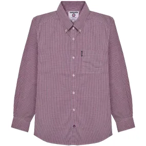 Lambretta Gingham Check Hombre Camisa de manga larga RWIS1384