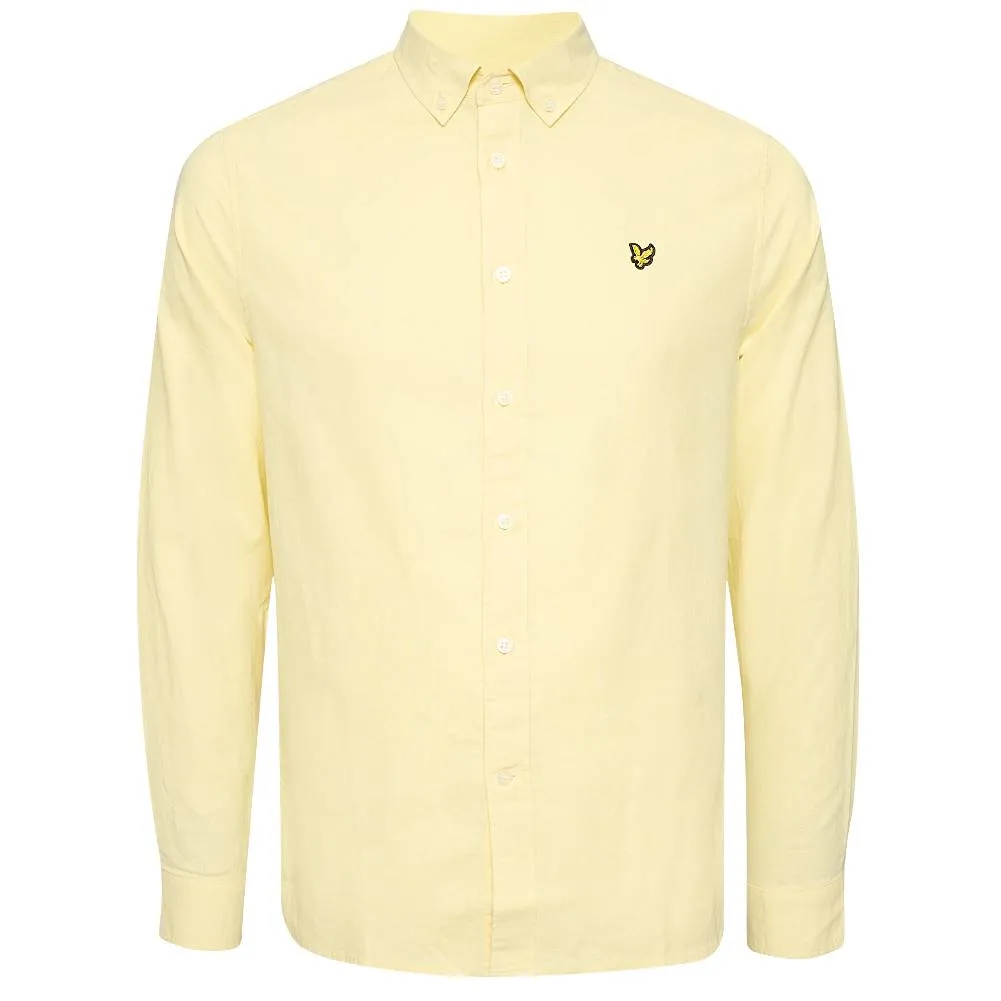 Lyle & Scott Hombre Manga larga Camisa de lino LW1224V-W325