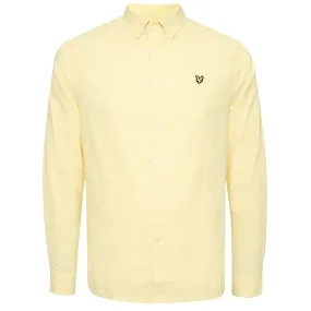 Lyle & Scott Hombre Manga larga Camisa de lino LW1224V-W325