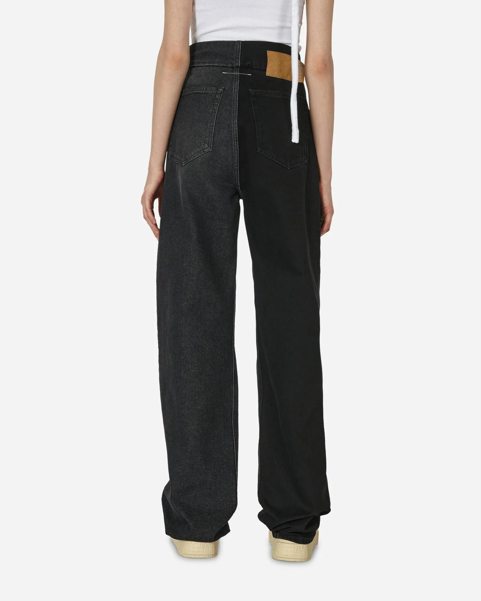 Maison Margiela Half and Half Denim Trousers Black