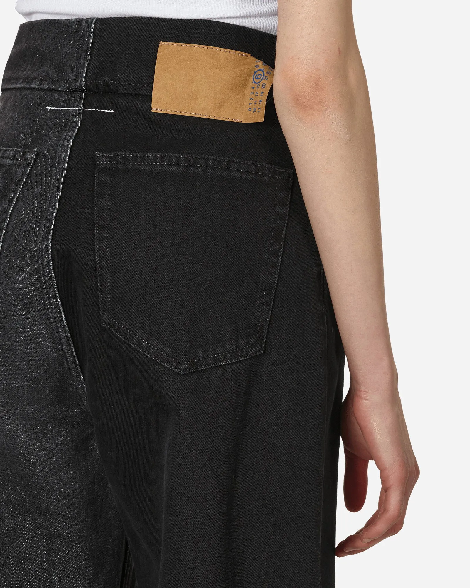 Maison Margiela Half and Half Denim Trousers Black