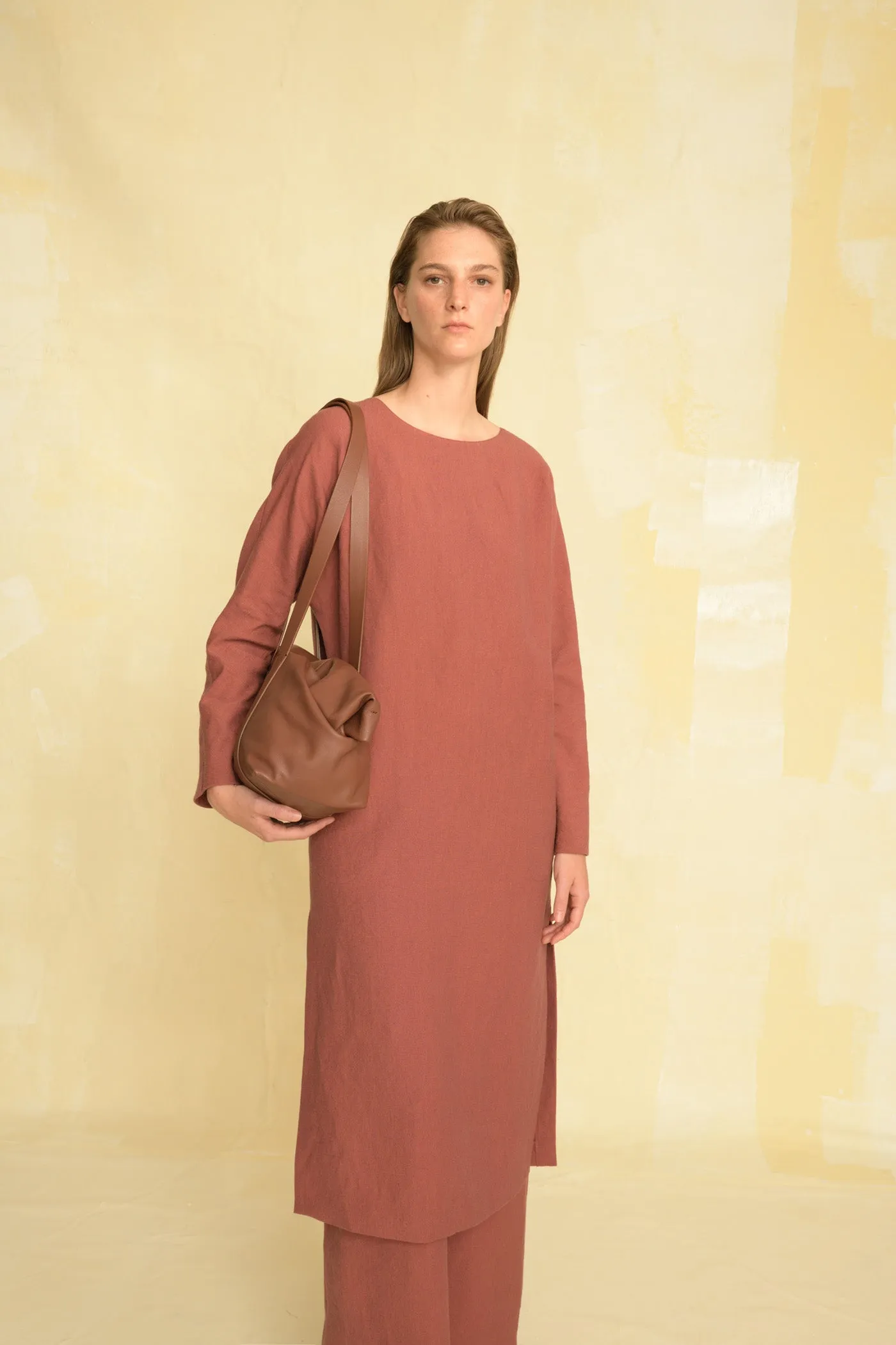 Margot, linen and virgin wool trousers