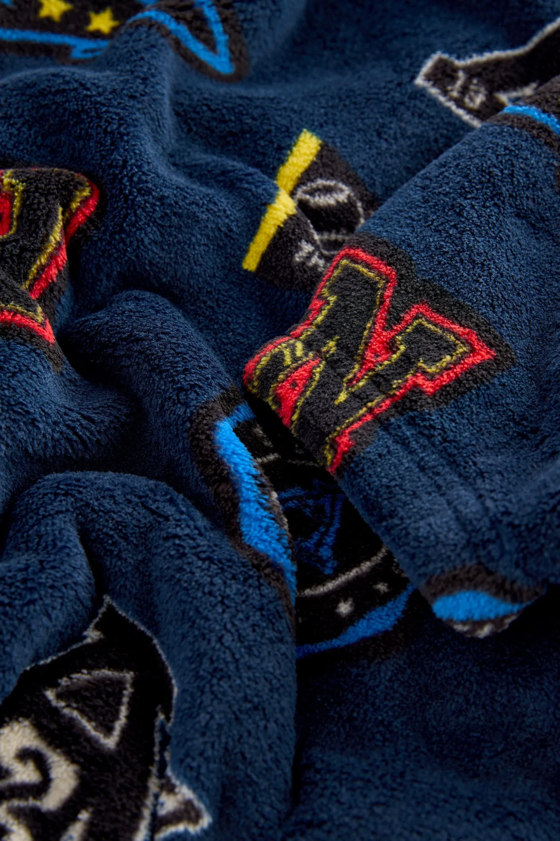 Navy Blue Varsity - Fleece Hooded Blanket (3-16yrs)