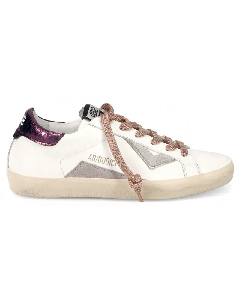 QUATTROB12 - SUPRIME DB254 BIANCO/VIOLA - Sneakers woman leather