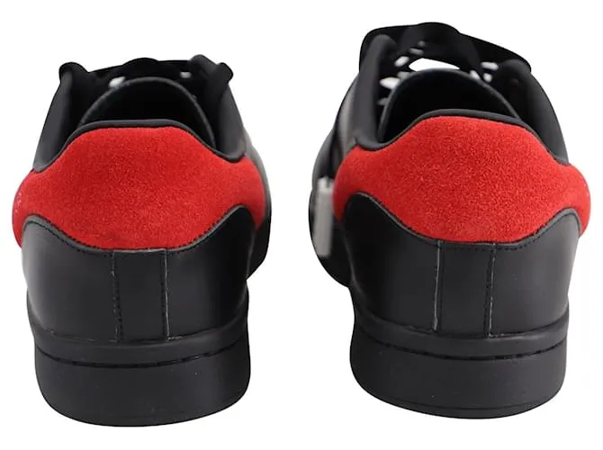 Raf Simons Low Top Sneakers en Cuero Negro 