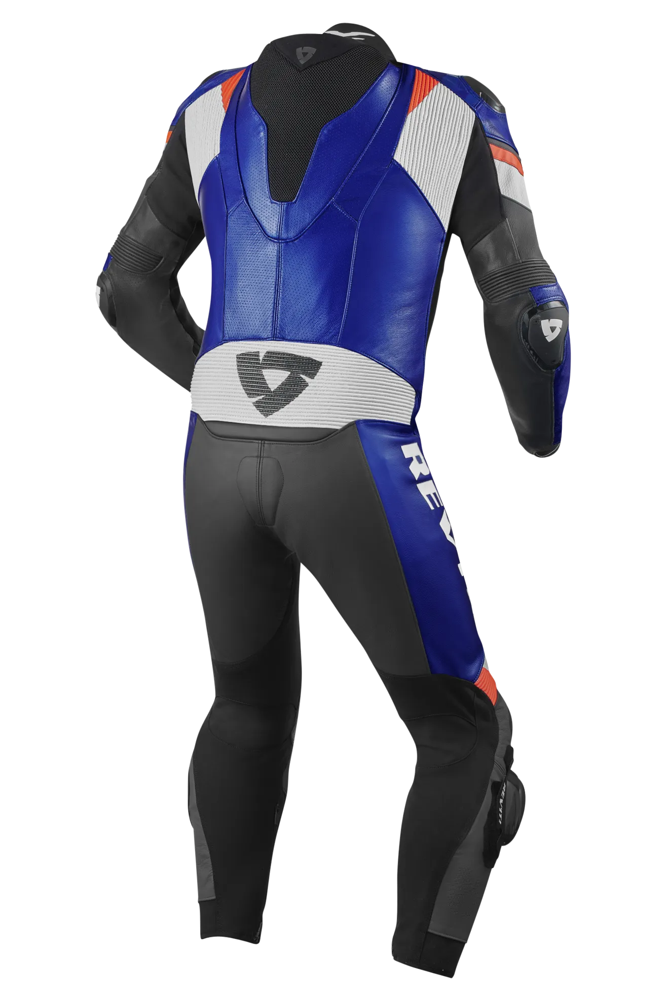 Rev'it! Mono de Cuero Piece Suit Hyperspeed 2 Negro-Azul 