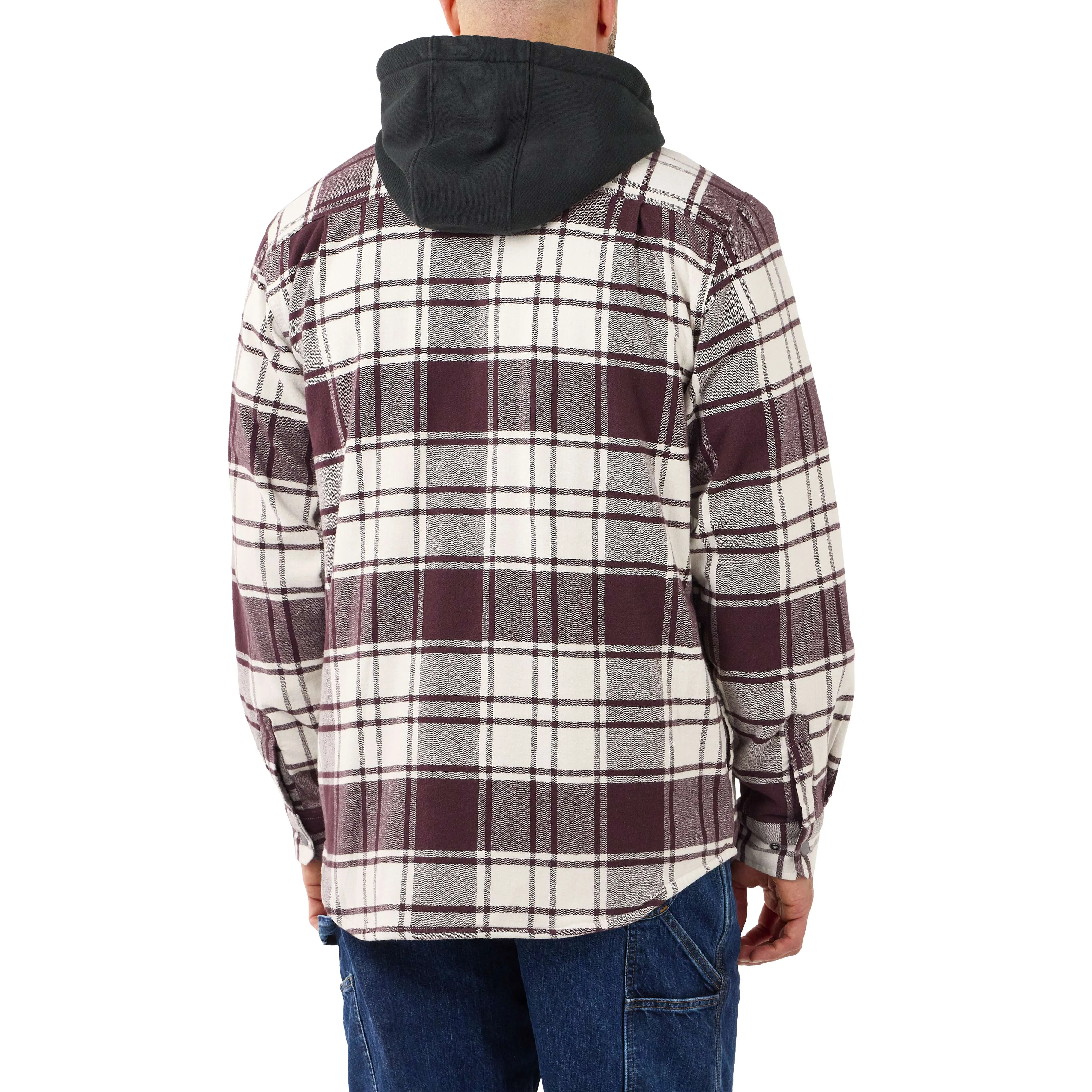 Rugged Flex™ Relaxed Fit Flannel Fleece Lined Hooded Shirt Jac