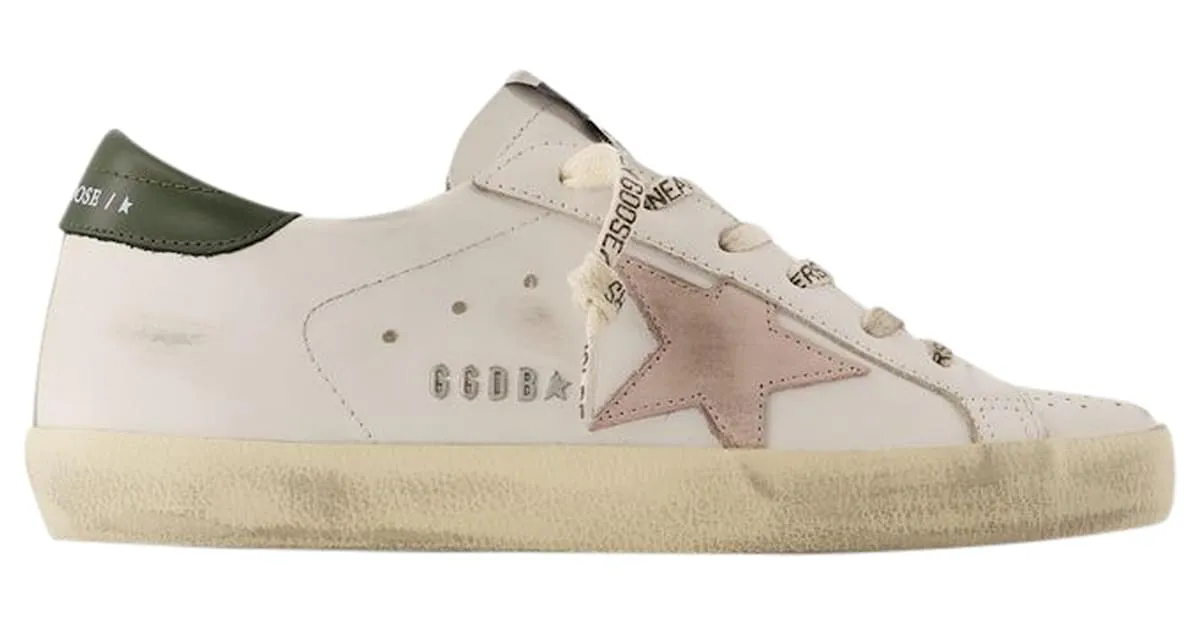 Super Star Sneakers - Golden Goose Deluxe Brand - Cuero - Blanco 