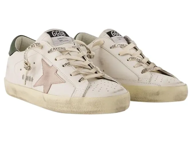 Super Star Sneakers - Golden Goose Deluxe Brand - Cuero - Blanco 