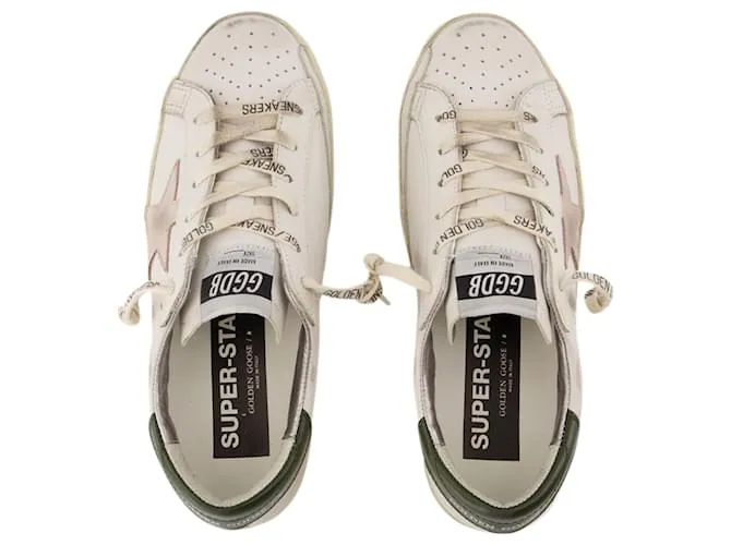 Super Star Sneakers - Golden Goose Deluxe Brand - Cuero - Blanco 