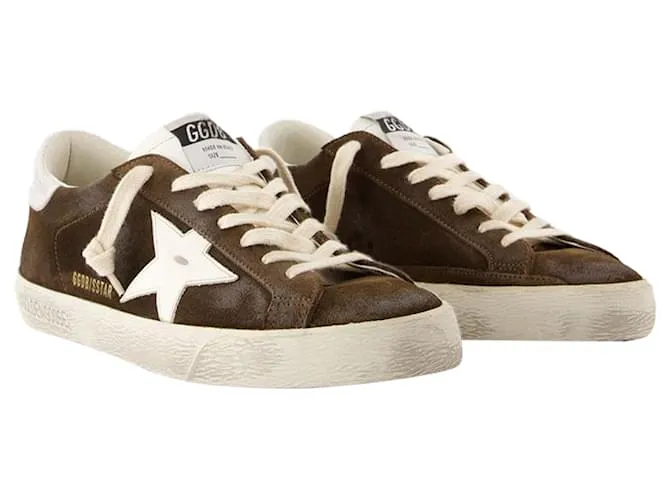 Super Star Sneakers - Golden Goose Deluxe Brand - Cuero - Marrón Castaño 