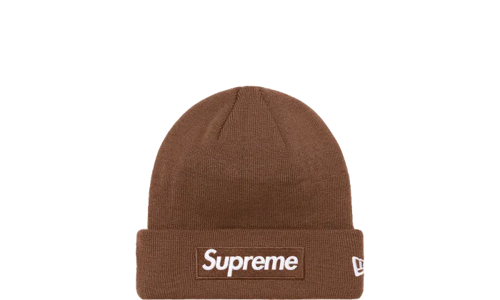 Supreme New Era Box Logo Beanie Brown