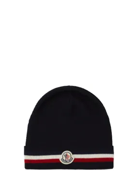 Tricolor virgin wool beanie