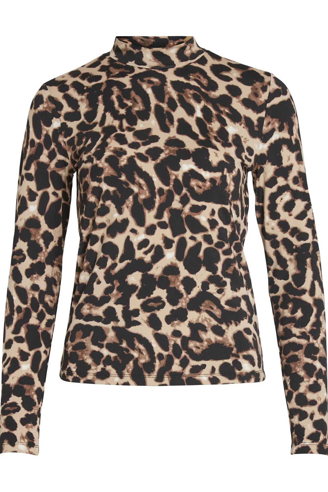 Vila Top manga larga leopardo