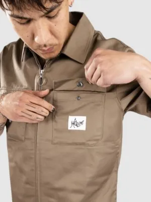 Welcome Nephilim Zip-Up Twill Work Camisa